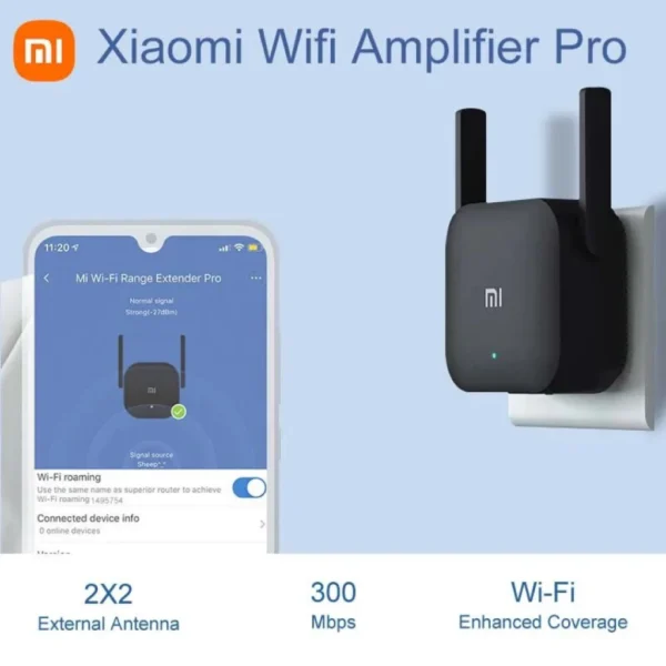 Xiaomi WiFi Range Extender Pro | 2 Eksternal Antena | Kecepatan Hingga 300Mbps | Garansi Resmi - Image 7