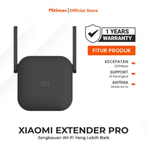 Xiaomi WiFi Range Extender Pro | 2 Eksternal Antena | Kecepatan Hingga 300Mbps | Garansi Resmi